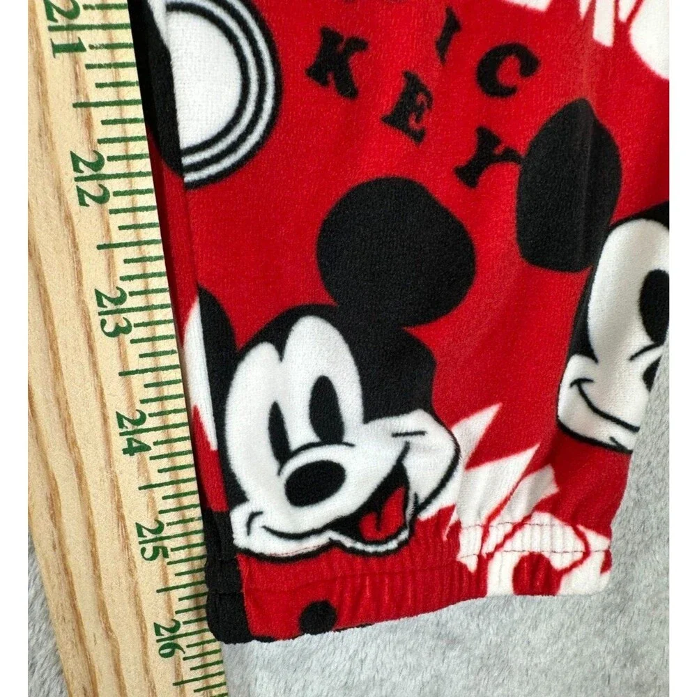 Disney Mickey Mouse Pajama Pants Women’s Small Brilliant Red Fleece Sleepwear - Picture 8 of 9